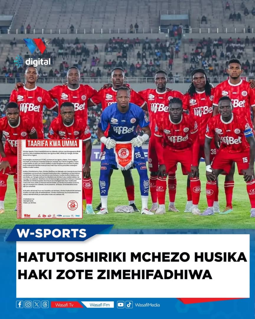 Simba Yatangaza Kususia Mechi